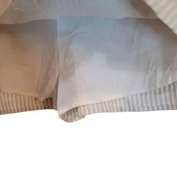 Aqua Women's White/Tan Poly/Spandex Striped Lined Skort - Picture 6 of 10